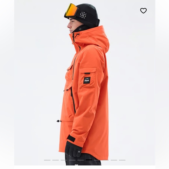 DOPE Men's Bright Orange Ski Jacket - Picture 6 of 10